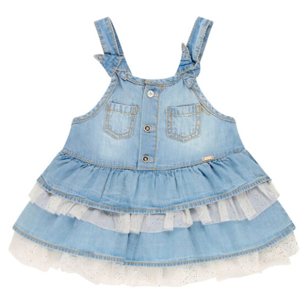 Mayoral denim dress. Size 12m